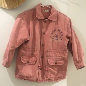 Pink jeans jacket